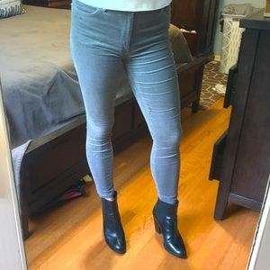 LOFT mid rise gray pants